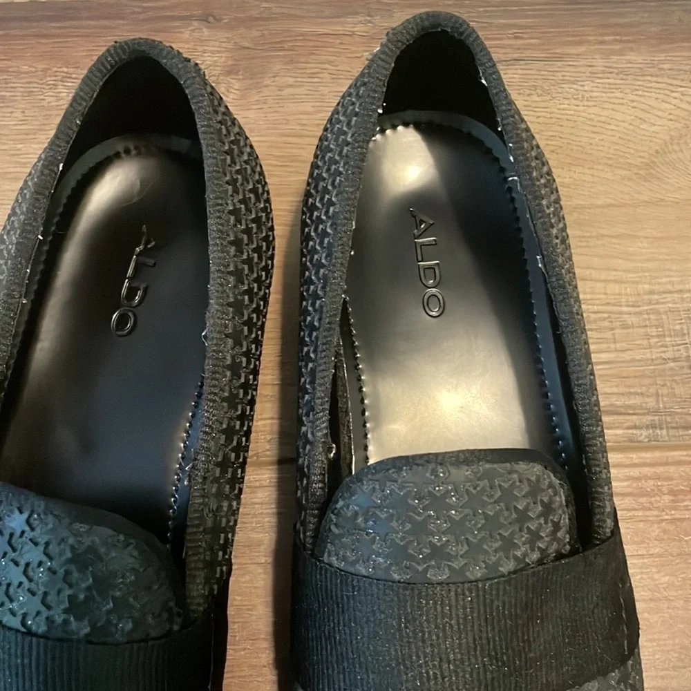 Men's Aldo Loafers‎ Size 9 Black Pattern